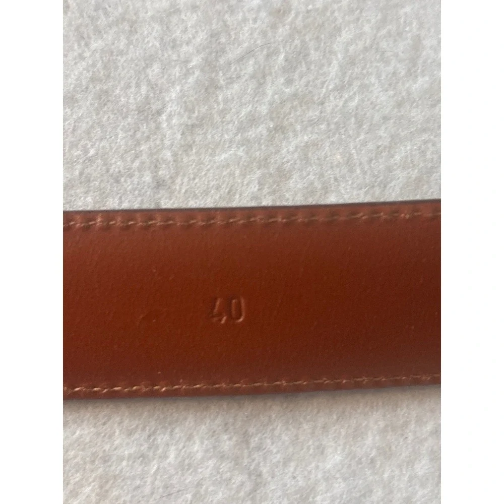 Brooks Brothers Leather Belt Mens 40 Brown Good Made in Italy Dress Buckle